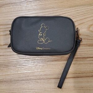 PANDORA DISNEY Limited Edition Mickey Mouse Grey Zipper Crossbody Bag 2018